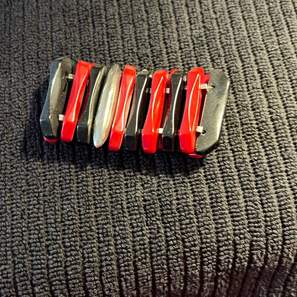 Chico’s bracelet, red and black